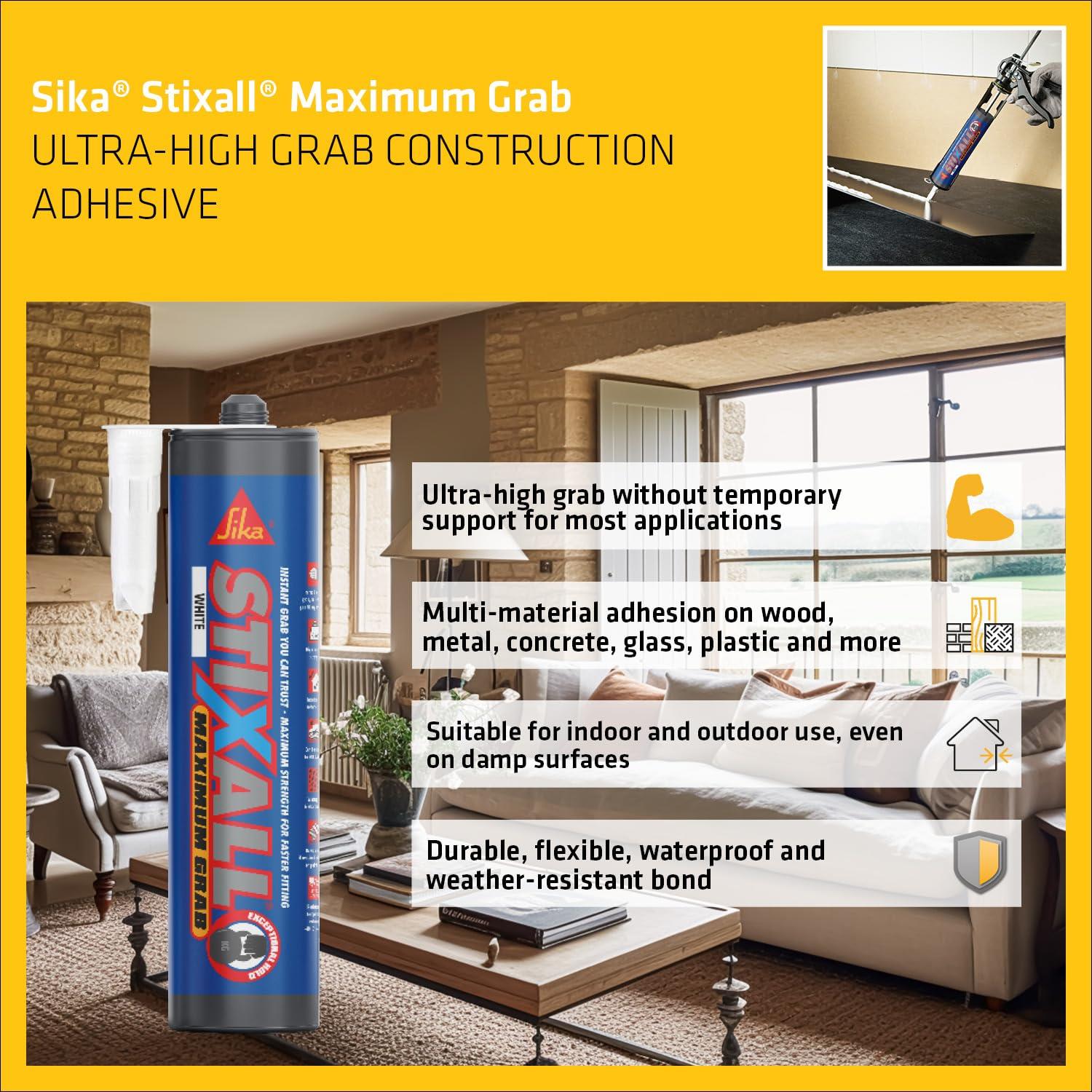 Sika Stixall Maximum Grab Adhesive White 290ml