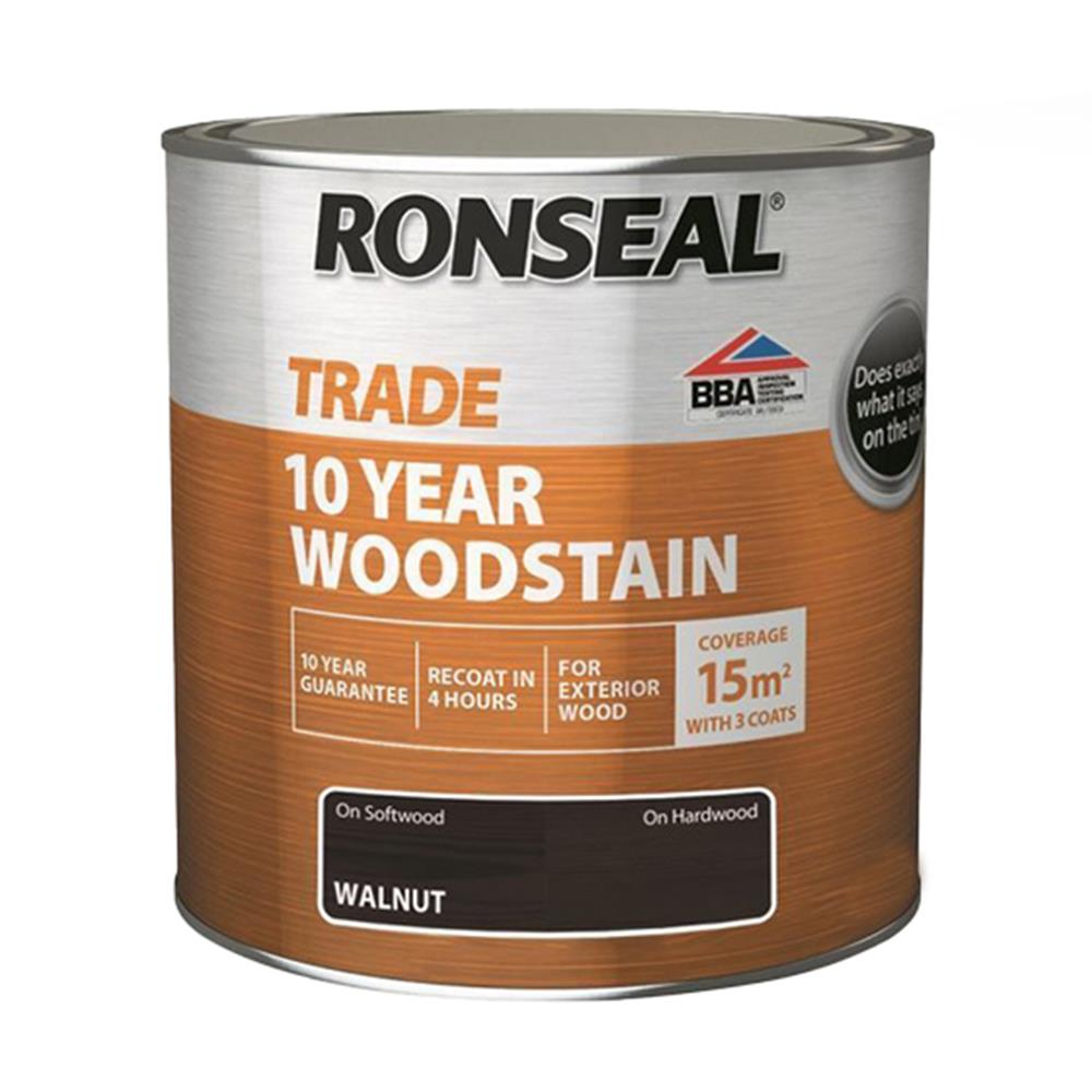 Ronseal Trade 10 Year Wood Stain Satin Walnut 750ml