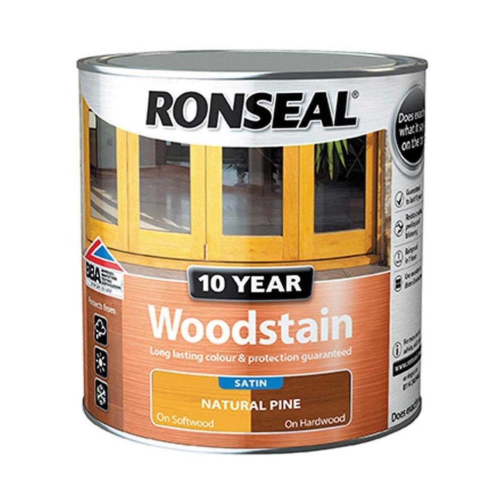 Ronseal 10 Year Wood Stain Satin Natural Pine 2.5L