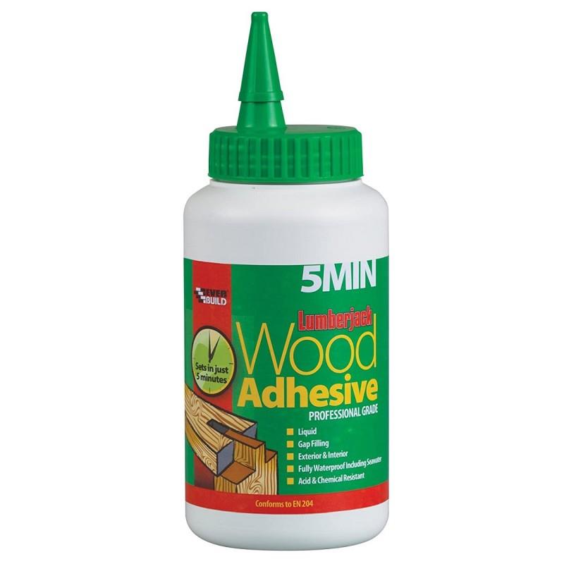 Everbuild Lumberjack 5 Minute Wood Adhesive Liquid 750ml