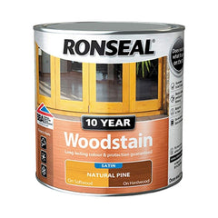 Ronseal 10 Year Wood Stain Satin Natural Pine 750ml