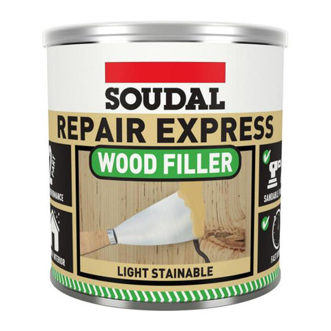 Soudal Repair Express Two Part Wood Filler Light Stainable 1500g
