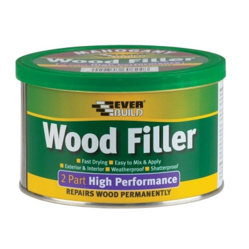 Everbuild 2 Part High Performance Wood Filler Light Stainable 500g