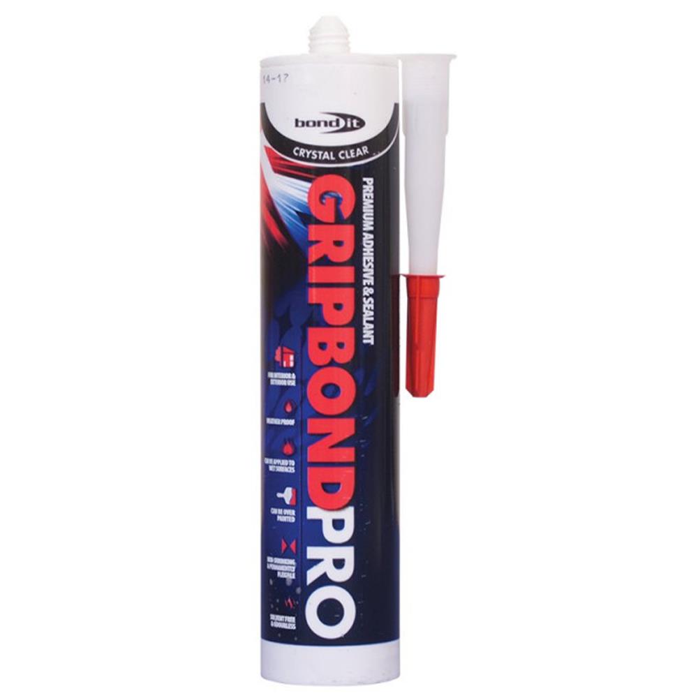 Bond It Gripbond Pro Hybrid Sealant & Adhesive Crystal Clear EU3