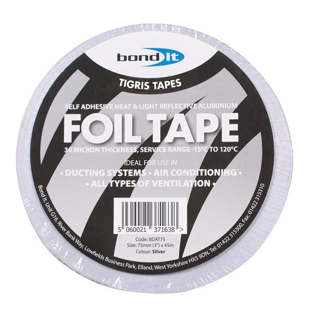 Bond It Aluminium Foil Tape 75mm x 45m