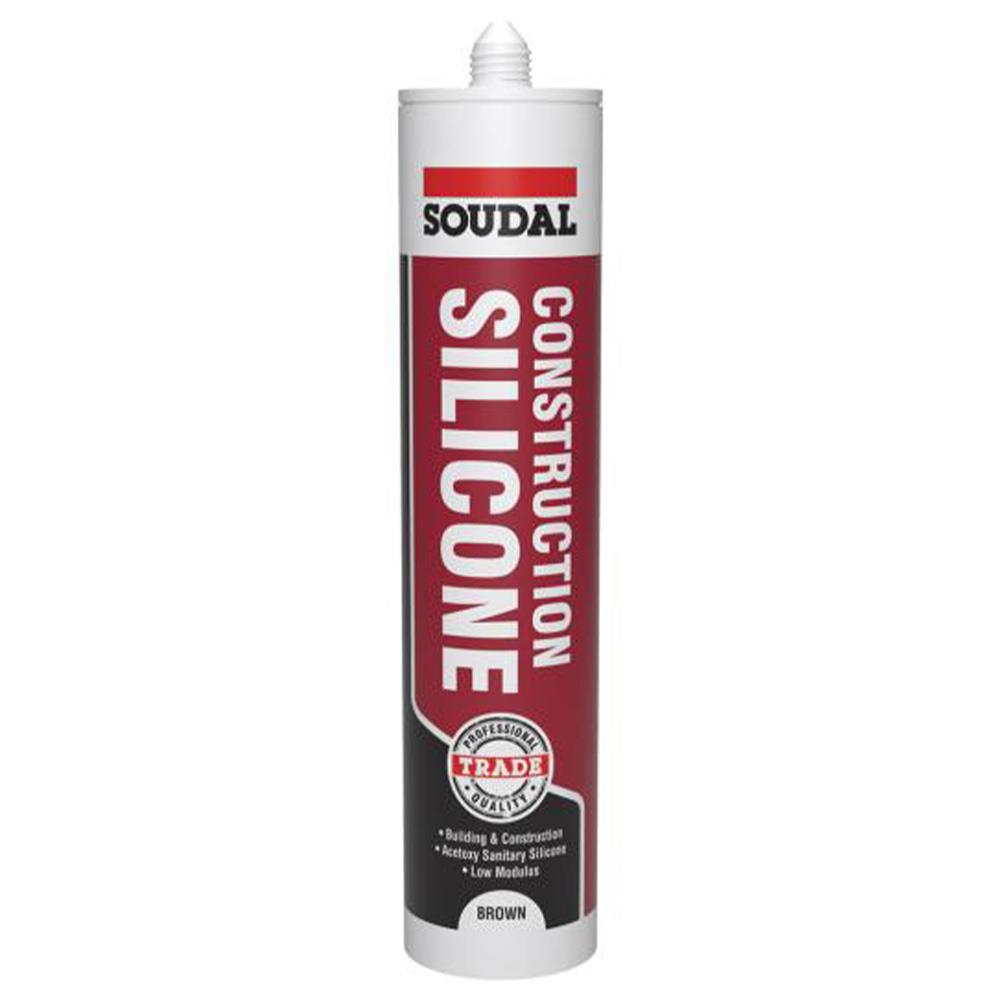 Soudal Trade Construction Silicone Brown 290ml