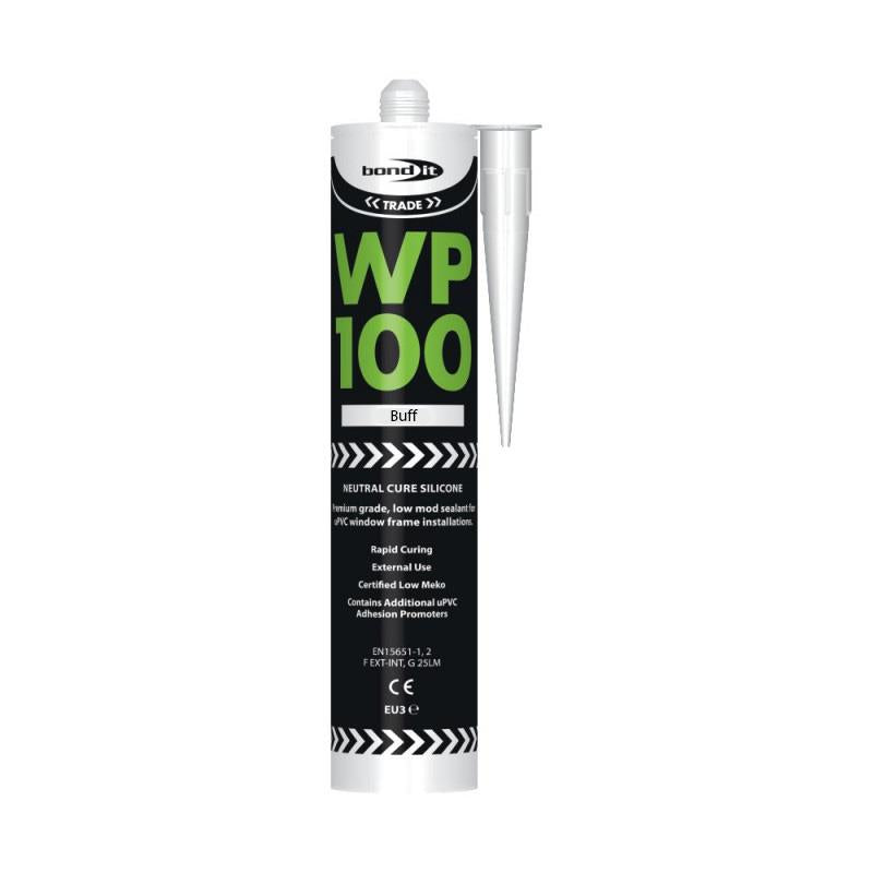 Bond It WP100 Premium Neutral Cure Oxime Silicone Sealant Buff EU4