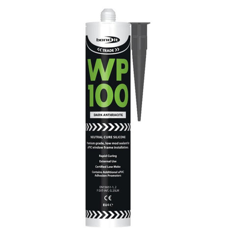 Bond It WP100 Premium Neutral Cure Oxime Silicone Sealant Dark Anthracite EU4