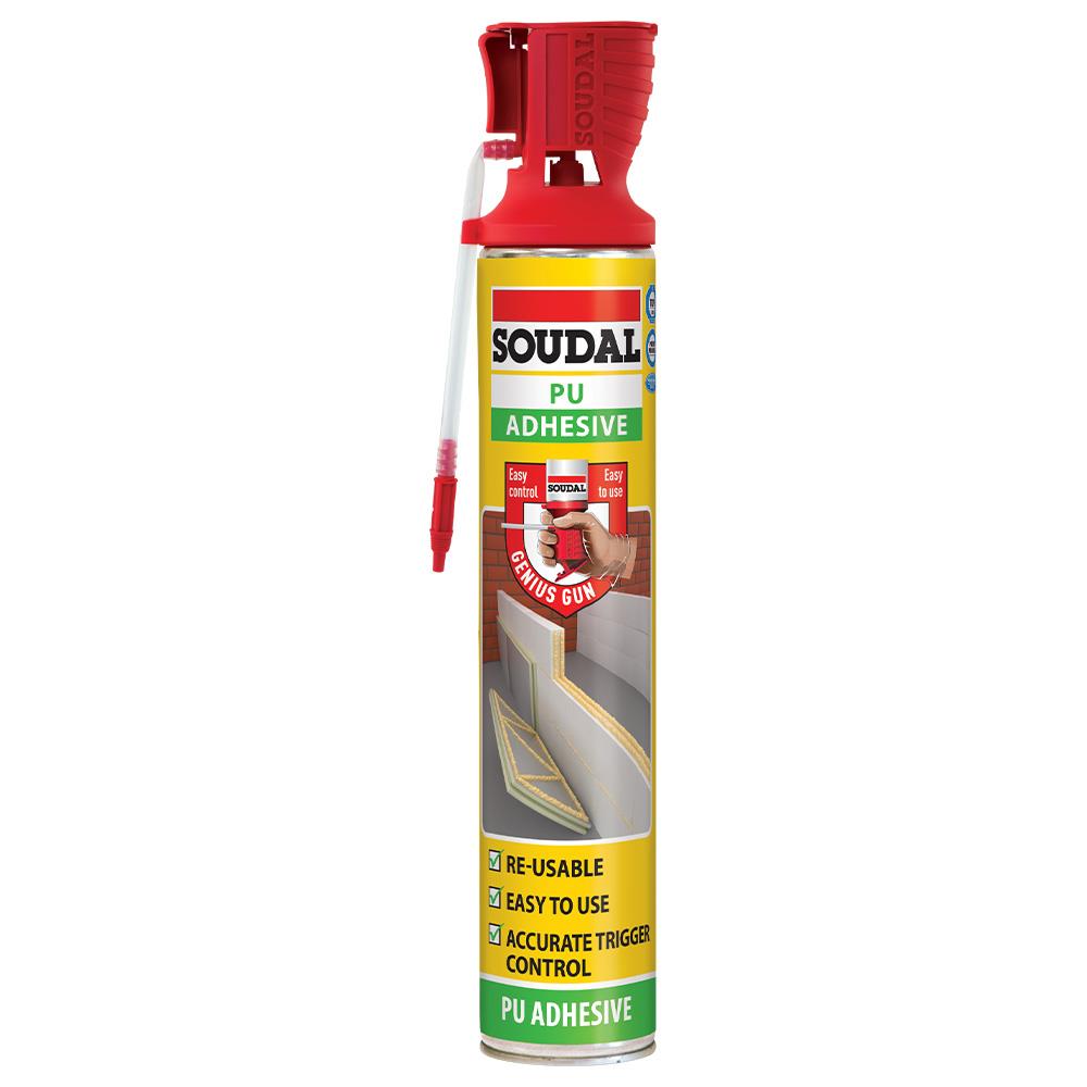 Soudal Genius Gun Building Adhesive Champagne 750ml