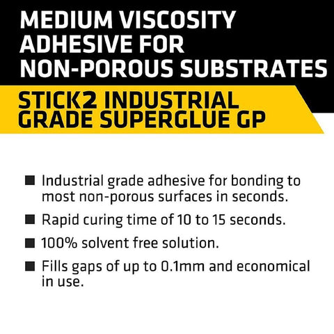 Everbuild Stick2 Industrial Superglue GP - Transparent 50g