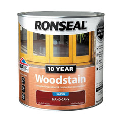 Ronseal 10 Year Wood Stain Satin Mahogany 750ml