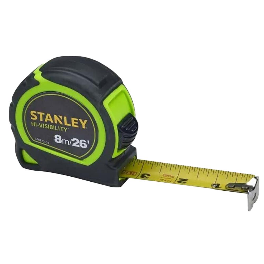 Stanley Hi Viz Tylon Pocket Measuring Tape 8M