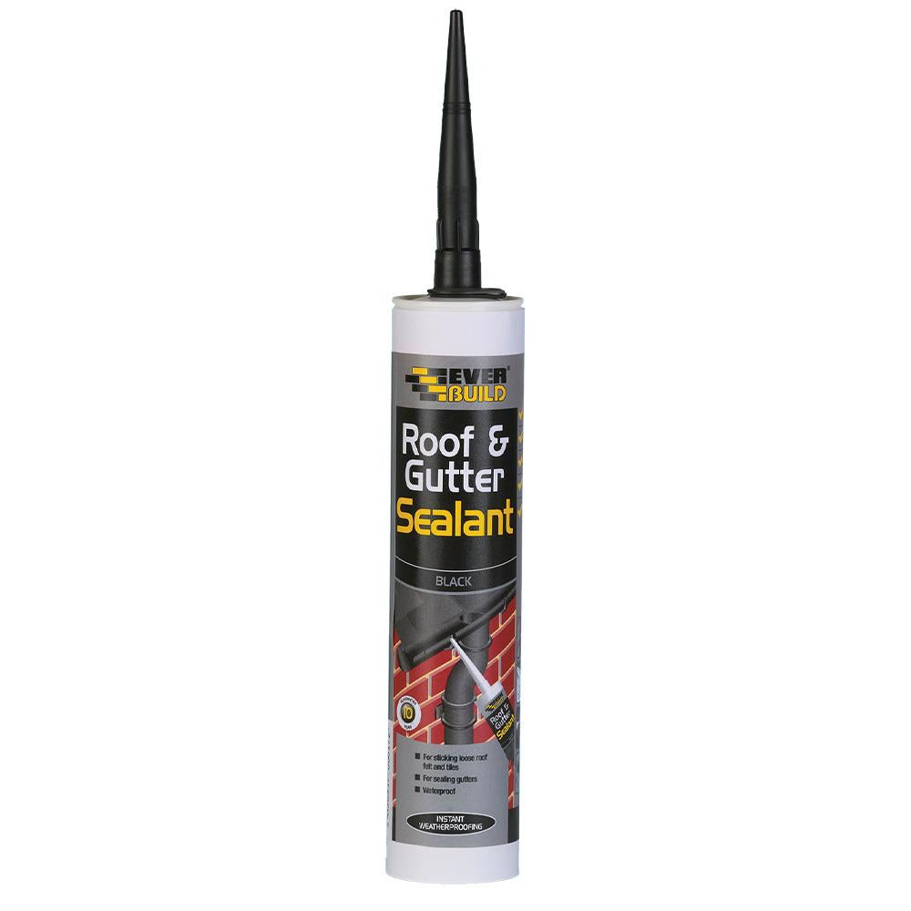 Everbuild Roof & Gutter Sealant Black 295ml