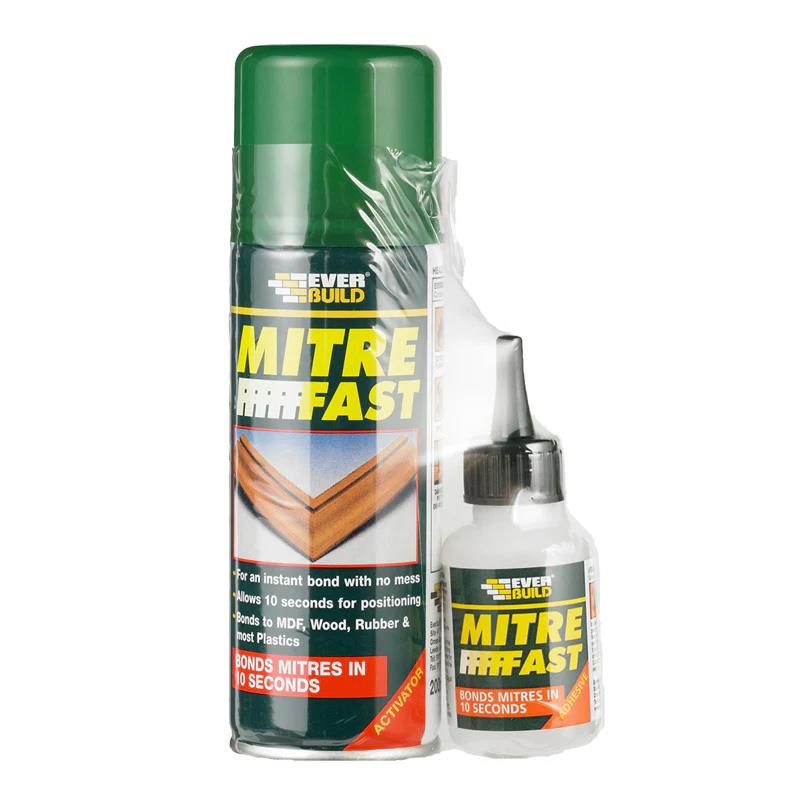 Everbuild Mitre Fast Industrial Kit Superglue & Activator