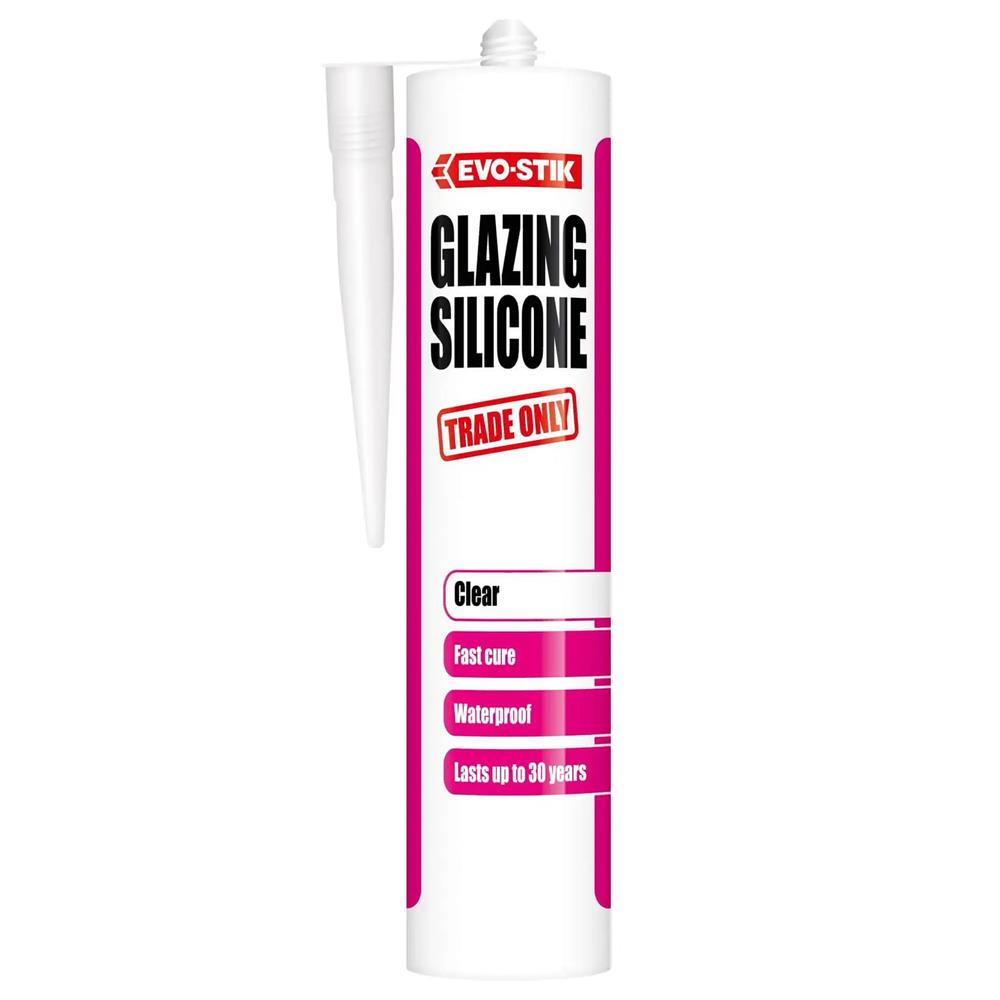 Evo-Stik Glazing Silicone Sealant Clear 280ml