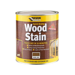 Everbuild Wood Stain Satin Dark Oak 750ml