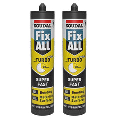 Soudal Fix All Turbo White 290ml Twin Pack