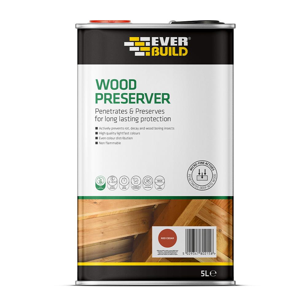 Everbuild Lumberjack Wood Preserver Red Cedar 5 Litre