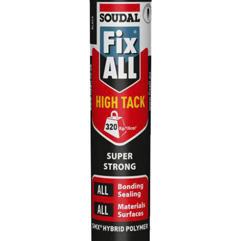 Soudal Fix All High Tack Black 290ml Pack of 3