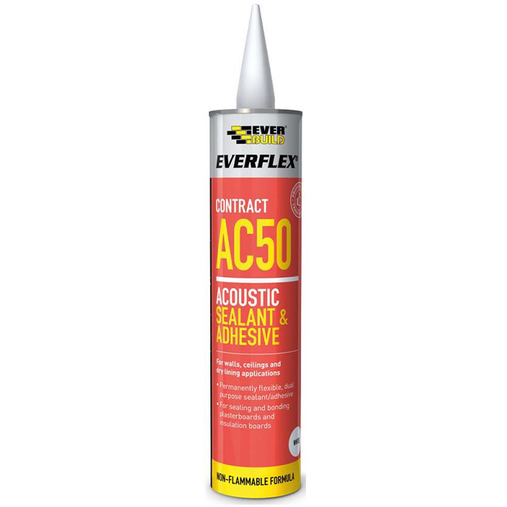 Everflex Contract AC50 Acoustic Sealant & Adhesive White 900ml