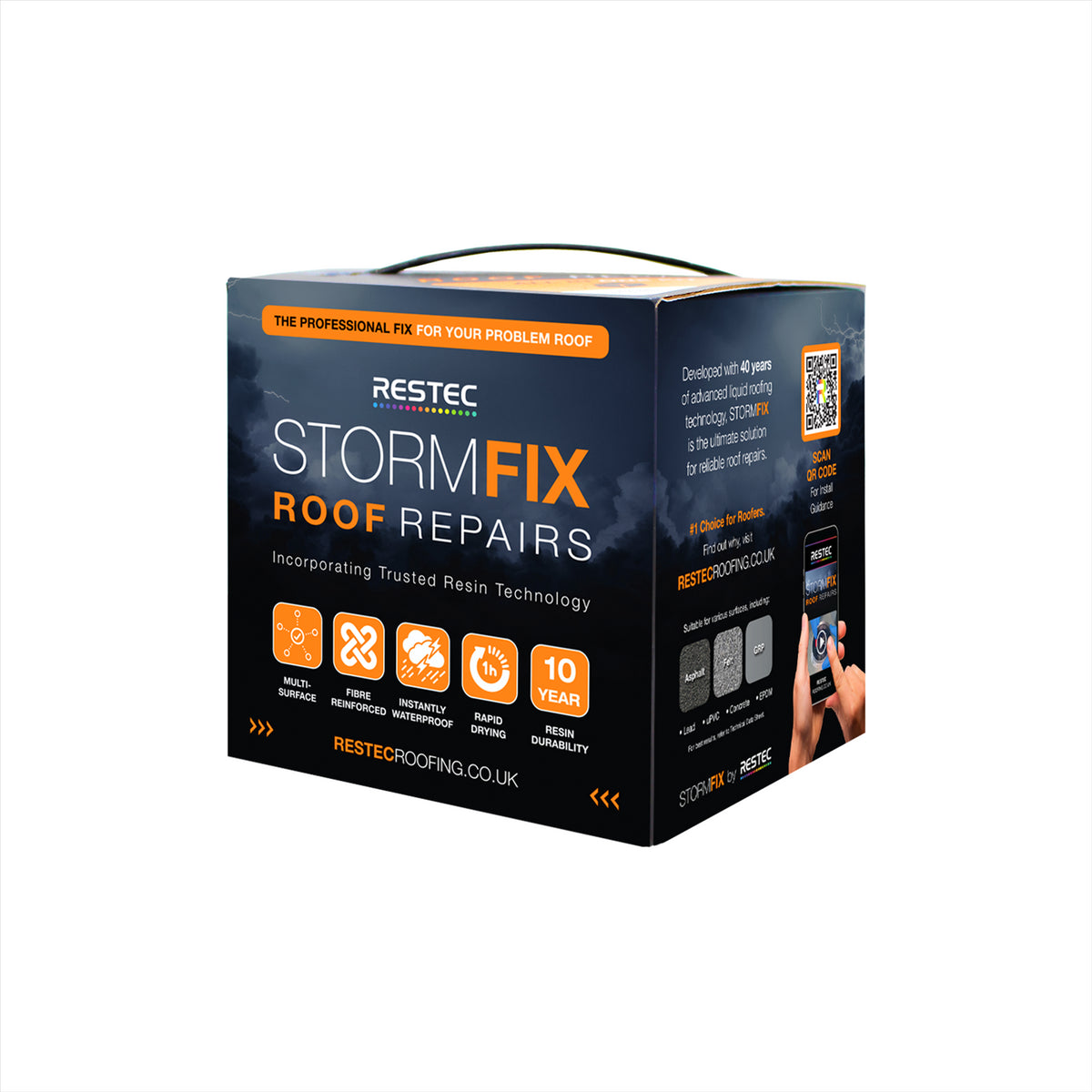 StormFix by Restec – Instant Waterproof Roof Repair Kit - All-in-One Solution