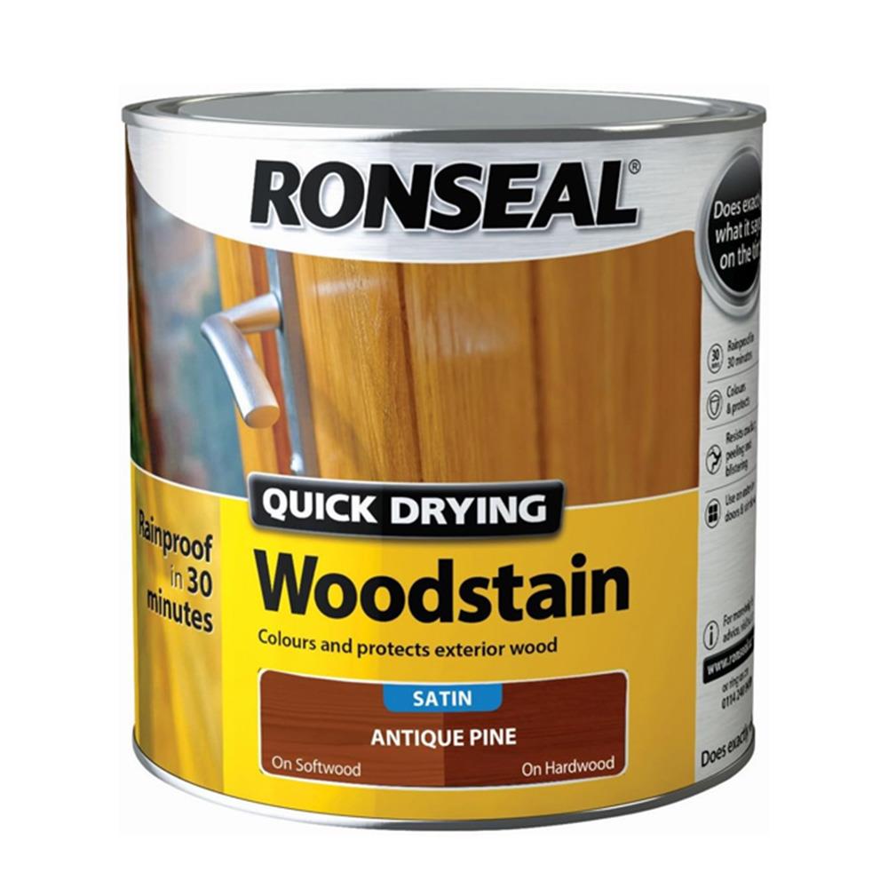 Ronseal Quick Drying Woodstain Antique Pine Satin 750ml