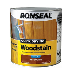 Ronseal Quick Drying Woodstain Antique Pine Satin 750ml
