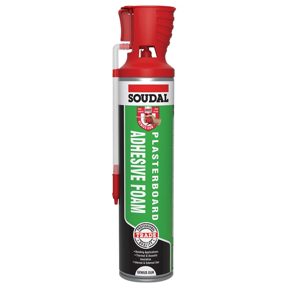 Soudal Trade PU Plasterboard Adhesive Orange 600ml