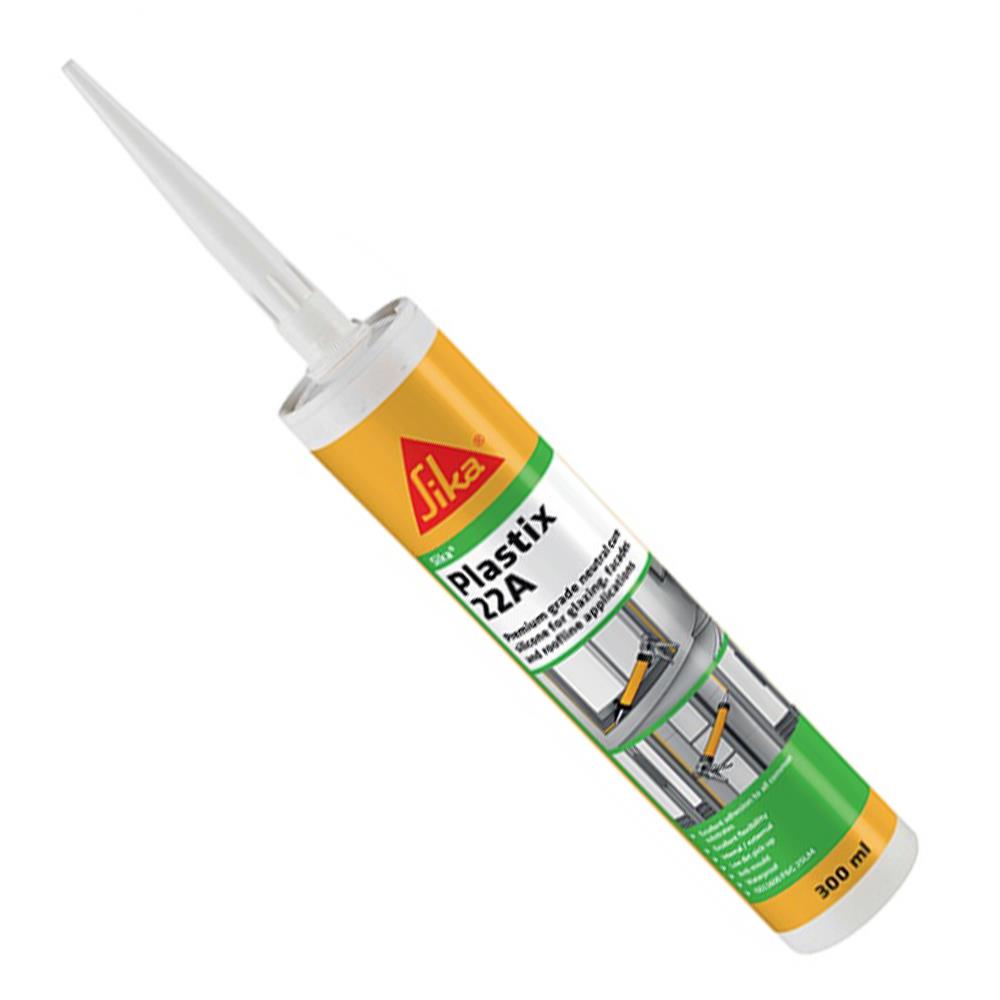 Sika Plastix-22A Premium Grade Silicone Sealant Brilliant White 300ml