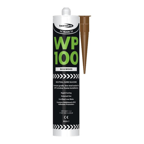 Bond It WP100 Premium Neutral Cure Oxime Silicone Sealant Rosewood EU3