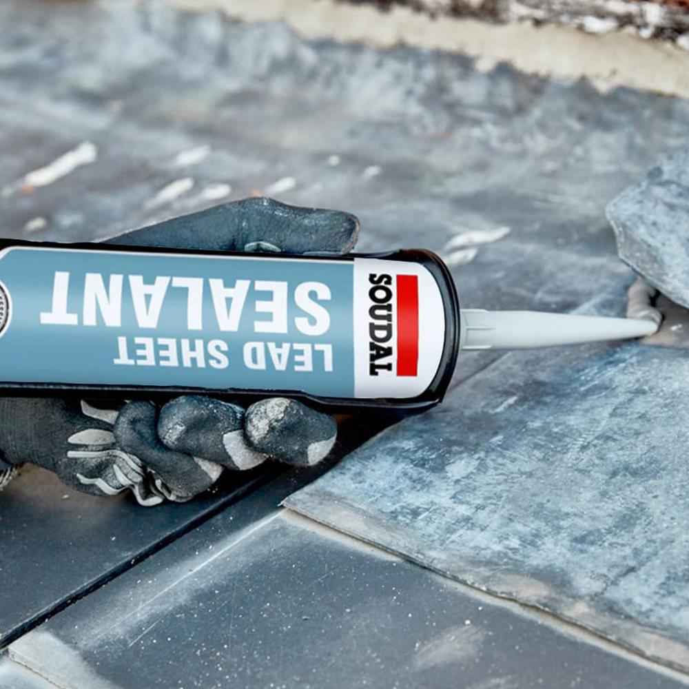 Soudal Lead Sheet Silicone Sealant Grey 290ml Twin Pack