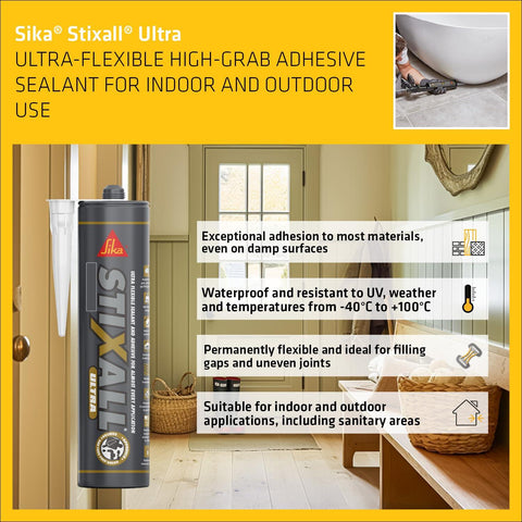 Sika Stixall Ultra Adhesive & Sealant Black 300ml