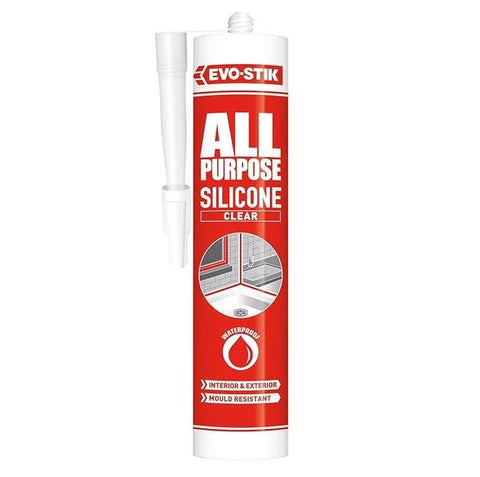 Evo-Stik Clear All Purpose Silicone Sealant 310g