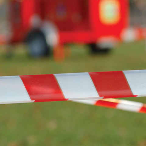 Everbuild Mammoth Barrier Tape Red & White 72mm x 500m