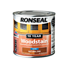 Ronseal 10 Year Wood Stain Satin Natural Oak 250ml