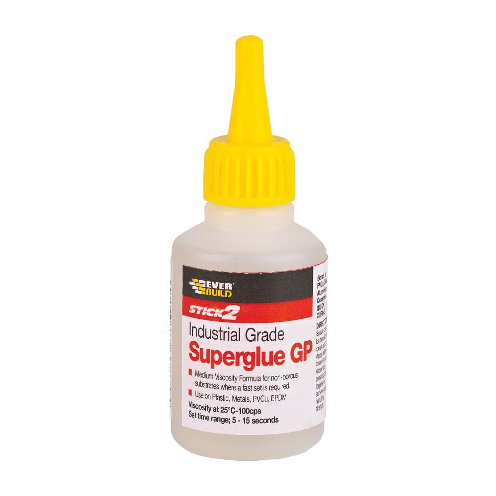 Everbuild Stick2 Industrial Superglue GP - Transparent 50g