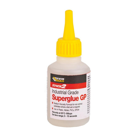 Everbuild Stick2 Industrial Superglue GP - Transparent 50g