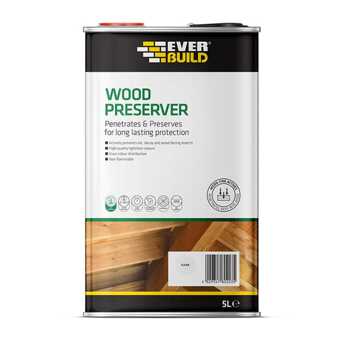 Everbuild Lumberjack Wood Preserver Clear 5 Litres