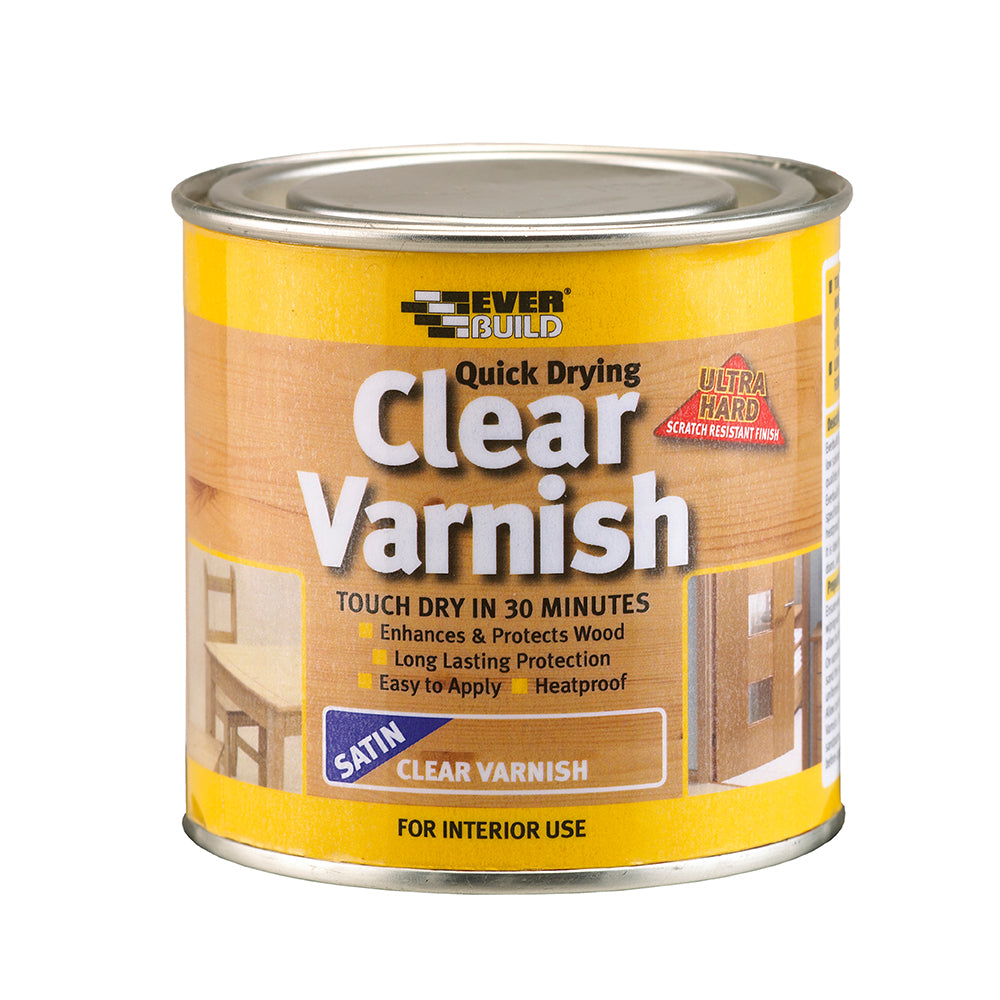 Everbuild Quick Drying Clear Varnish - Satin