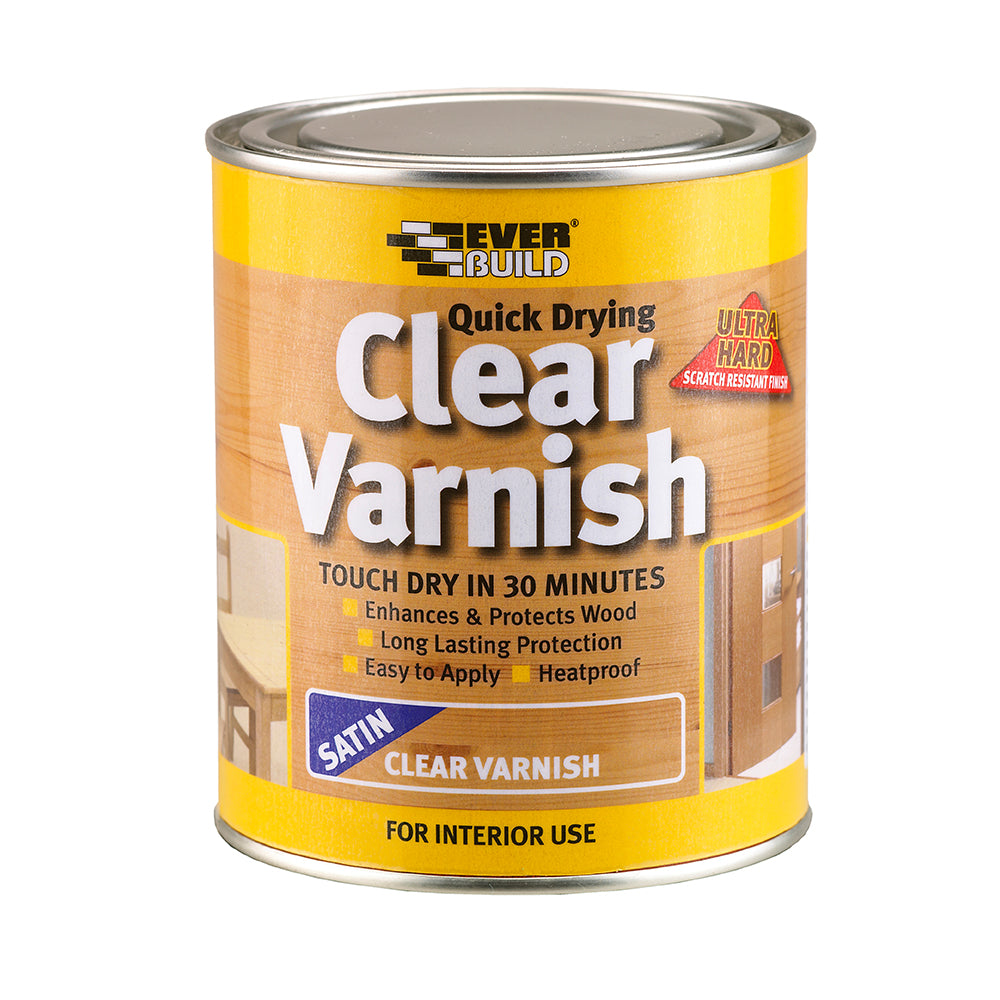 Everbuild Quick Drying Clear Varnish - Satin