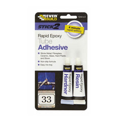 Everbuild Stick2 Rapid Epoxy Tube (2 x 12ml)