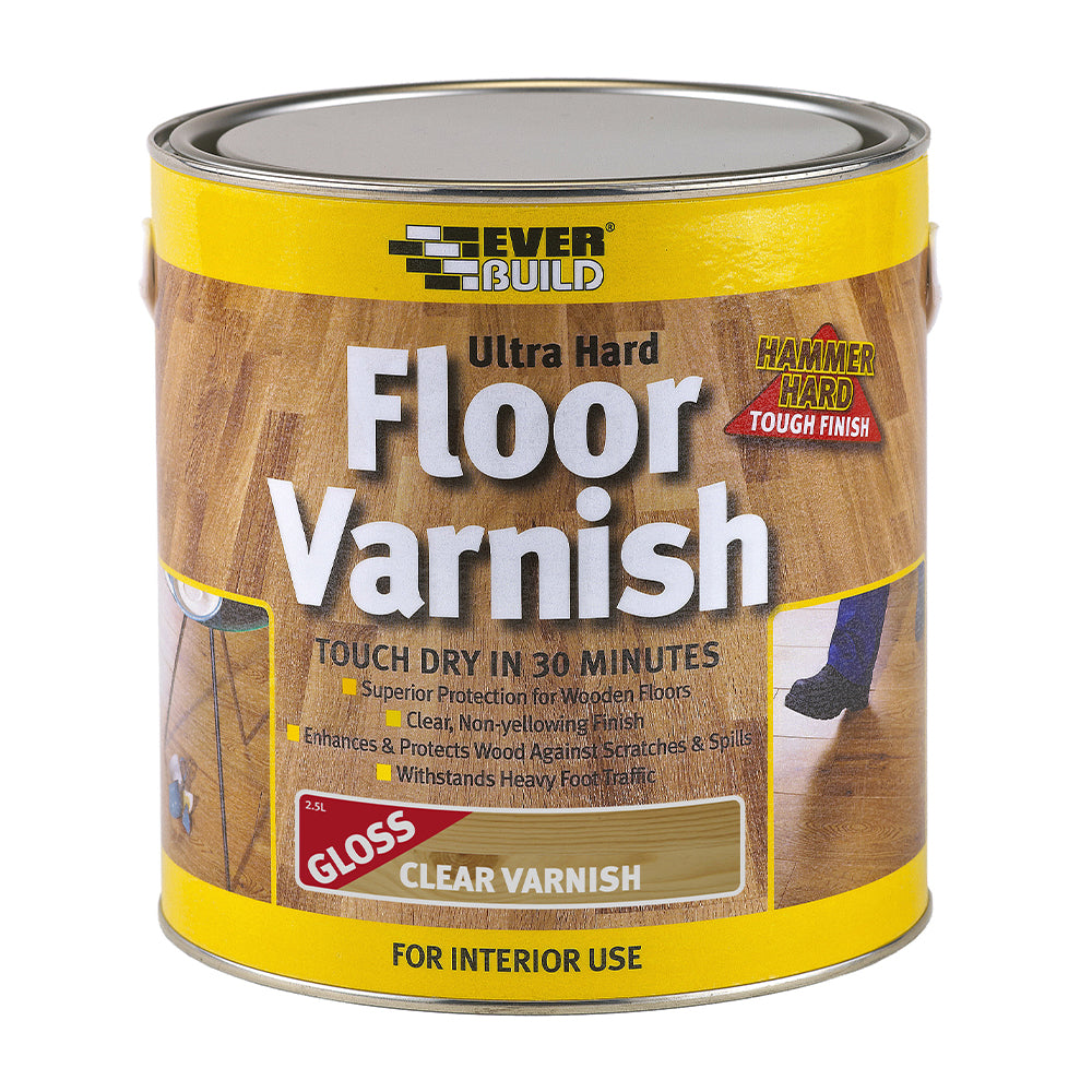 Everbuild Ultra Hard Floor Varnish - Clear (Gloss)