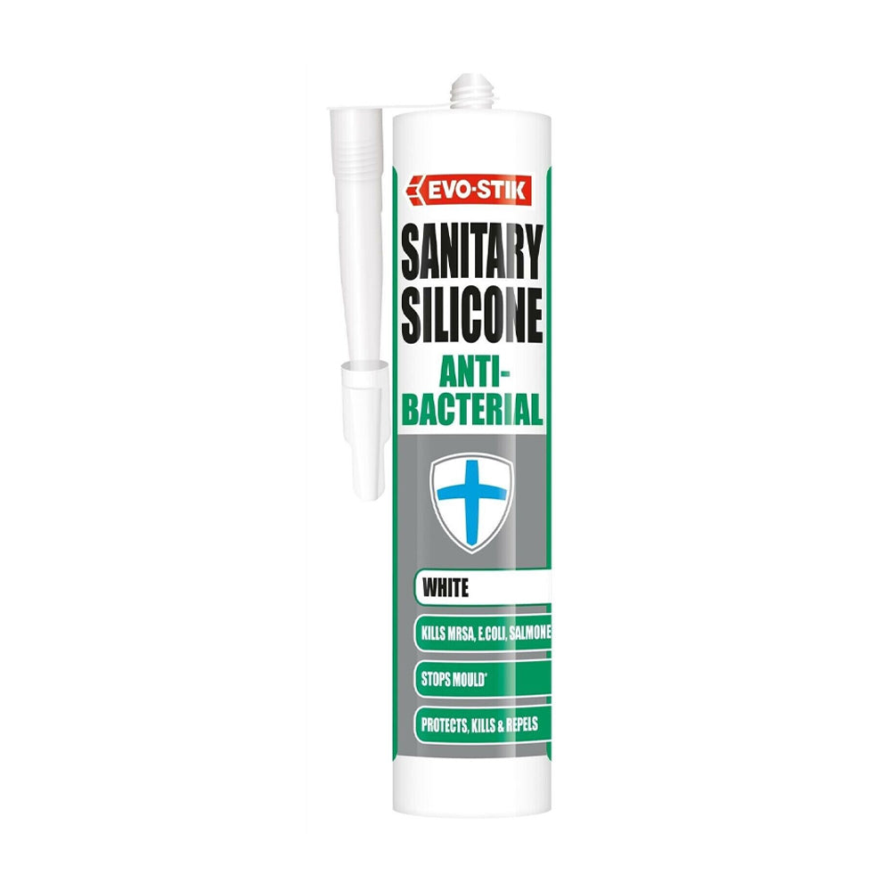 Evo-Stik Anti-Bacterial Sanitary Silicone Sealant - 290ml