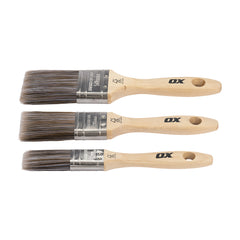 OX Trade 3 Piece Paint Brush Set - 25/38/50mm