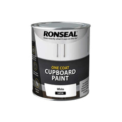 Ronseal One Coat Cupboard Melamine & MDF Paint - Satin 750ml