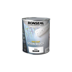 Ronseal One Coat Stain Block - White 750ml