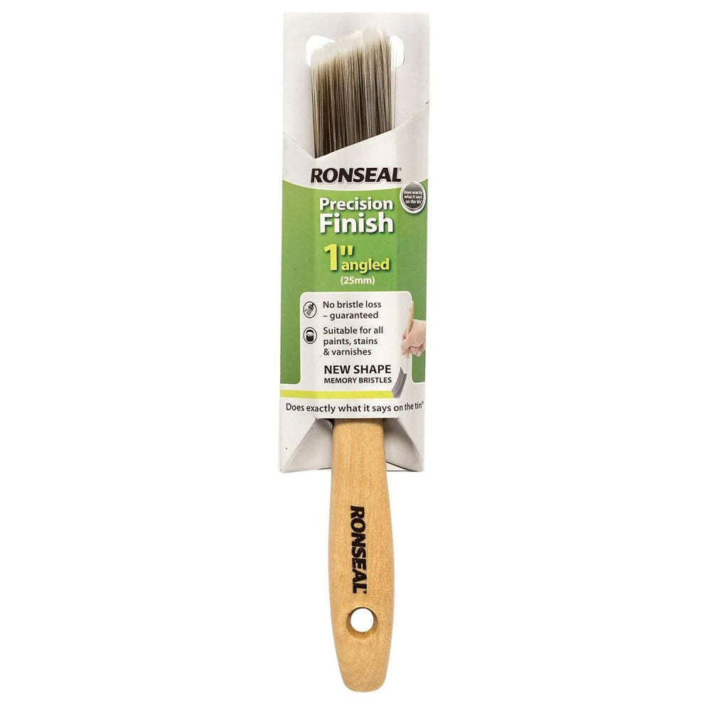 Ronseal Precision Finish Brush - 1 Inch Angled