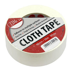Timco Cloth Tape White 50m x 48mm