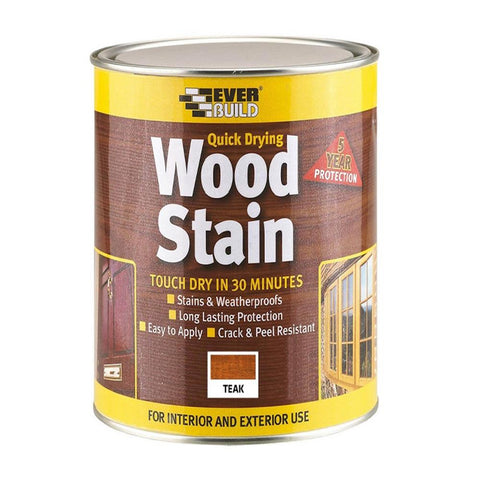 Everbuild Wood Stain Satin Teak 2.5L