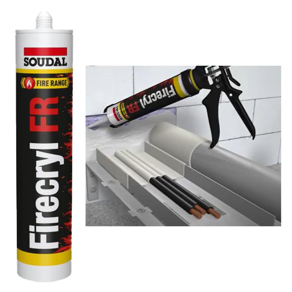 Soudal Firecryl FR Fire Resistant Acrylic Sealant White 300ml